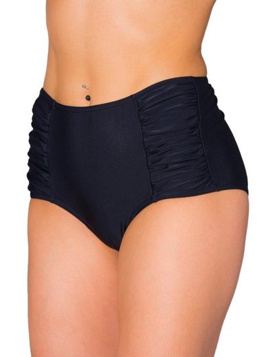 AQUARTI Bikini-Hose Aquarti Damen Bikinihose mit Hoher Taille und Raffung mehr Black Friday Preise