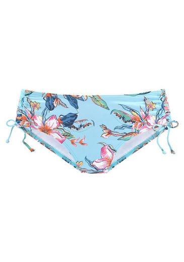 LASCANA Bikini-Hose Malia mit seitlicher Raffung mit tropischem Print mehr Fabrikverkauf