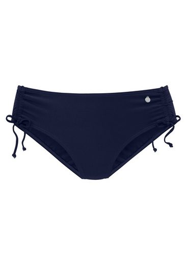 LASCANA Bikini-Hose Malia mit seitlicher Raffung mit tropischem Print mehr Fabrikverkauf