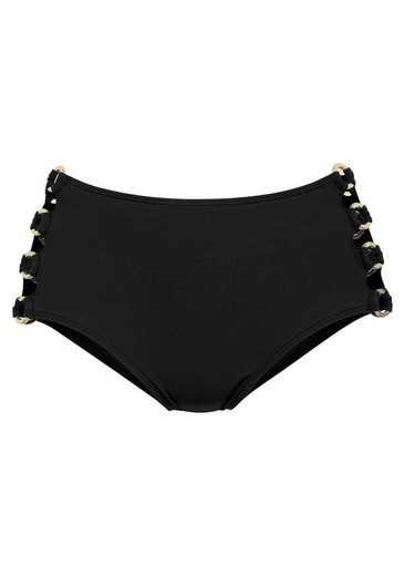 LASCANA Highwaist-Bikini-Hose Italy Goldfarbene Zierringe mehr Begrenztes Angebot