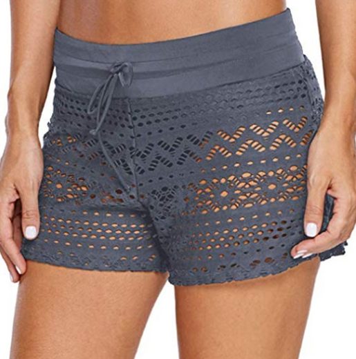 BADEKÖNIG Badeshorts Hotpants in Häkeloptik mit integrietem Badeslip mehr Fabrikpreis