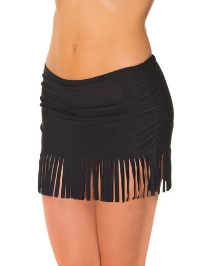 AQUARTI Bikini-Hose Aquarti Damen Bikinihose mit Rock Seitliche Raffung mehr VIP-Rabatte