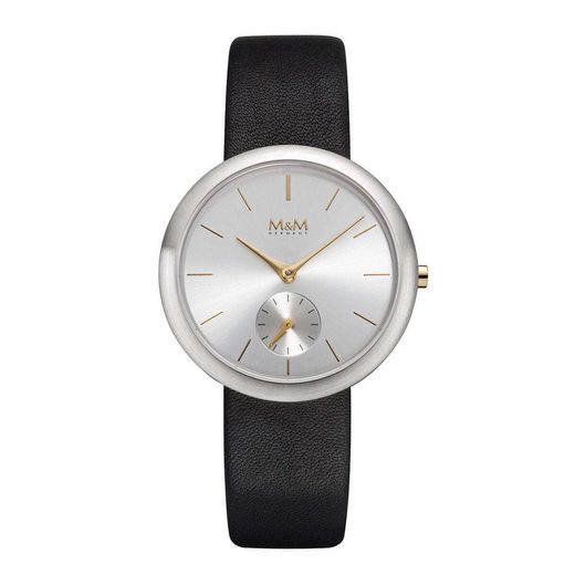 M&M Quarzuhr Armbanduhr Damen Leder New Classic (1-tlg), Analoguhr rund mit Lederarmband, Designer Uhr, deutsche Manufaktur, inkl. edles Etui mehr