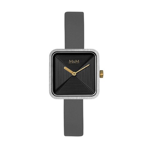 M&M Quarzuhr Armbanduhr Damen Leder Mini Square (1-tlg), Analoguhr, Damenuhr mit Lederarmband eckig, Designer Uhr, deutsche Manufaktur, inkl. edles Etui mehr Begrenzte Freigabe