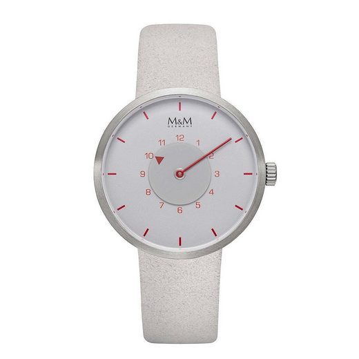 M&M Quarzuhr Armbanduhren Microfaser Vegan Line (1-tlg), Analoguhr rund, Designer Uhr, deutsche Manufaktur, inkl. edles Etui mehr