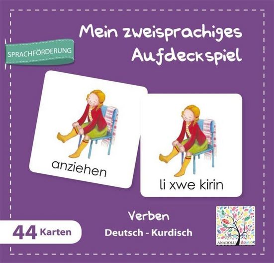 SCHULBUCHVERLAG ANADOLU Spiel Mein zweisprachiges Aufdeckspiel, Verben Deutsch-Kurdisch mehr