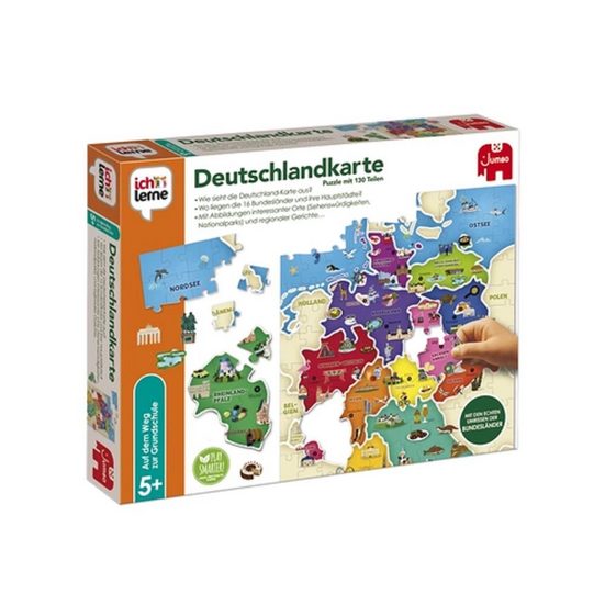 JUMBO SPIELE Spiel Jumbo Spiele 19927 ich lerne Deutschlandkarte Kinderspiel mehr