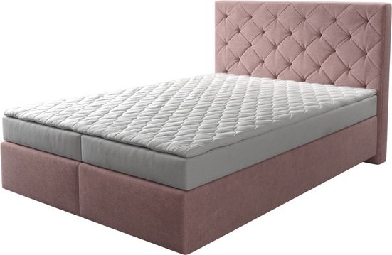 DELIFE Boxspringbett Dream-Great Mikrofaser Grau 120x200 cm mit Matratze und Topper mehr Kostenloser Versand