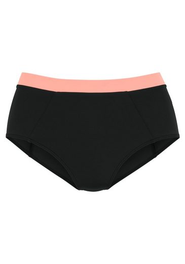 LASCANA ACTIVE Highwaist-Bikini-Hose Janni mit kontrastfarbigen Bündchen mehr Saisonschlussverkauf