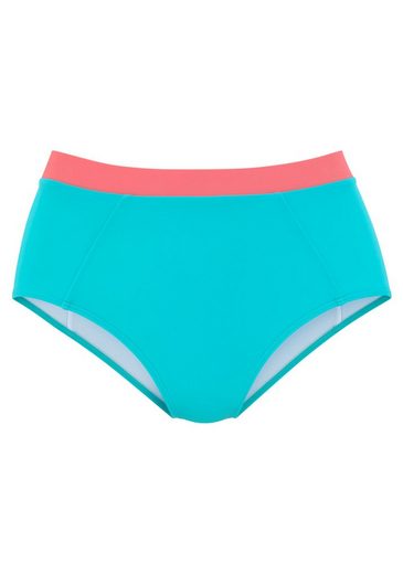 LASCANA ACTIVE Highwaist-Bikini-Hose Janni mit kontrastfarbigen Bündchen mehr Saisonschlussverkauf