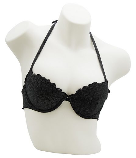 MISS BEACH Bügel-Bikini-Top Lurex leicht wattiert, Glitzer Bikini-Oberteil mehr Versandkostenfrei