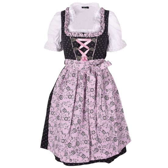 RAMONA LIPPERT Dirndl Katy 3 teiliges Trachtenkleid grau rose mit Bluse mehr