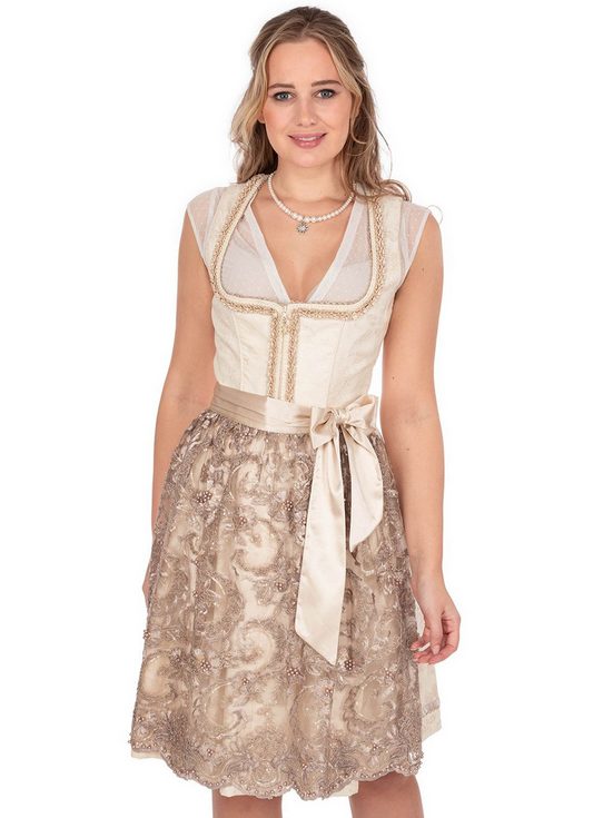 KRÜGER MADL & BUAM Trachtenkleid Midi Dirndl 2tlg. 60cm 416966 natur mehr