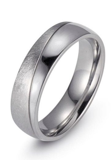 FIRETTI Trauring Schmuck Geschenk "LIEBE" mit Vertiefung, ca. 7,0mm breit mit Zirkonia (synth) mehr