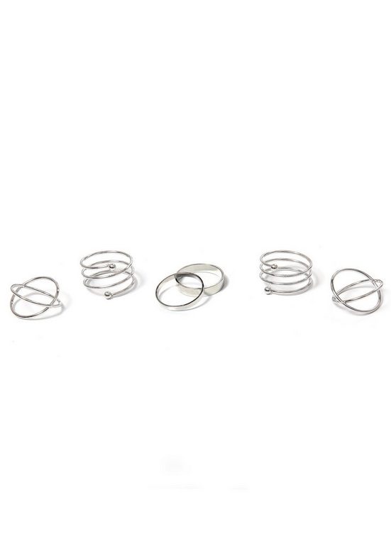 FIRETTI Ring-Set im teilweise mehrreihigen Design Set, 6-tlg mehr Speichern exportieren