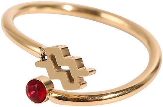 FIRETTI Fingerring Schmuck Geschenk Damenring Sternzeichen Made in Germany - mit Zirkonia (synth) mehr Rabatte dieses Monats