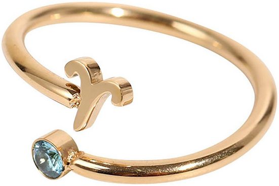 FIRETTI Fingerring Schmuck Geschenk Damenring Sternzeichen Made in Germany - mit Zirkonia (synth) mehr Rabatte dieses Monats
