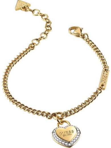 GUESS Edelstahlarmband Guess Damen-Armband Edelstahl Zirkonia Trendig mehr