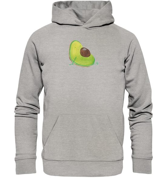 MR. & MRS. PANDA Hoodie Größe XXL Avocado Schwangerschaft - Heather Grey - Geschenk, Babypart (1-tlg) Besonders weich mehr