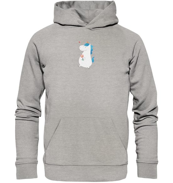 MR. & MRS. PANDA Hoodie Größe M Einhorn Spaziergang - Heather Grey - Geschenk, Gute Laune, Fr (1-tlg) Besonders flauschig mehr