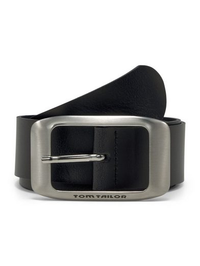 TOM TAILOR Ledergürtel TTAMY 4 cm breiter Damengürtel, Jeans und Casual mehr