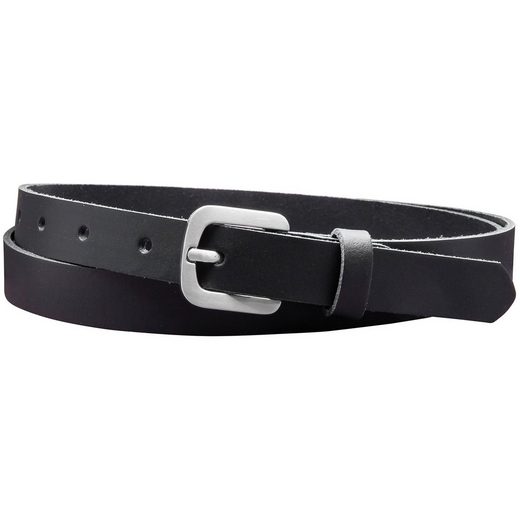 COLOGNEBELT Ledergürtel A5-SL Echt Leder Gürtel 2 cm Breit in Schwarz mit stilvoller Gürtelschließe, leger und modern mehr Kostenloser Versand international