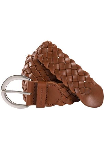 TOM TAILOR Ledergürtel TTLISA 4 cm breiter Damengürtel, Flechtledergürtel, modisches Must-Have mehr Jubiläumsangebot