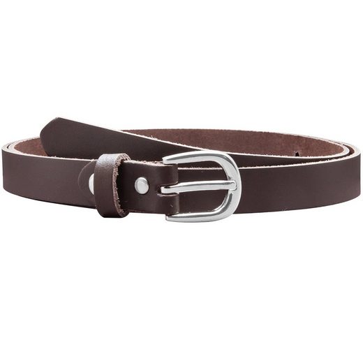 COLOGNEBELT Ledergürtel A8-SL Ledergürtel in Rot - 2 cm Breit - mit silberner abgerundeter Gürtelschließe - modern, leger, klassisch mehr Zeitlich begrenztes Angebot