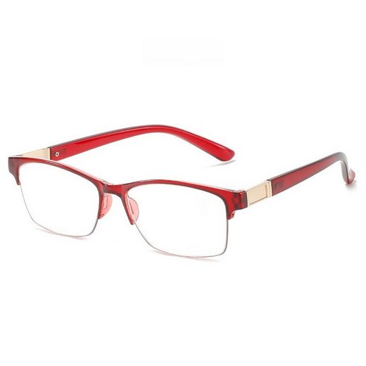 YRIIOMO Lesebrille Halbrand nicht verschreibungspflichtige Lesebrille, modische hochauflösende Business-Lesebrille für Damen und Herren. mehr Große Rabatte