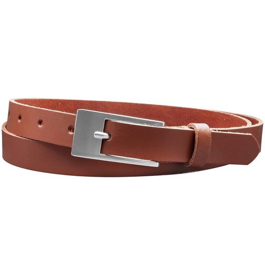 COLOGNEBELT Ledergürtel A4-SL 2 cm breiter Gürtel echt Leder in Cognac mit stilvoller Gürtelschließe, leger und modern mehr Kauf eins, bekomm eins gratis