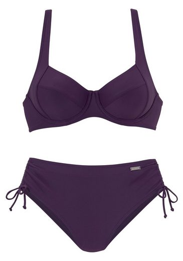 LASCANA Bügel-Bikini mit seitlich geraffter Bikinihose mehr Clearance-Verkauf