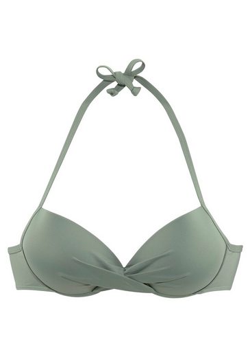 S.OLIVER Push-Up-Bikini-Top Spain in Wickeloptik mehr Black Friday Preise