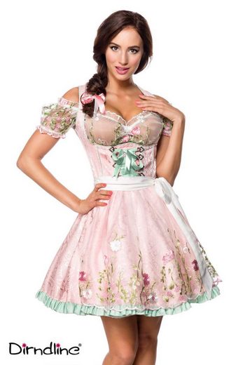DIRNDLINE Dirndl Dirndl Kleid Tracht Wiesn Wasn Oktoberfest Trachtenkleid Outfit 3-tlg mehr