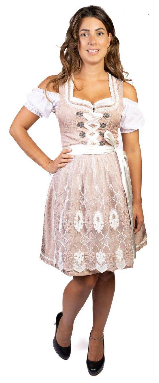 TRACHTL Dirndl DIRNDL TRACHTENKLEID DAMEN BELLA CHAMPAGNER 3.tlg mehr Begrenzte Freigabe