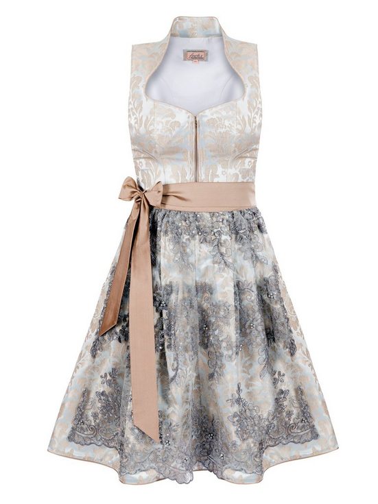 TRACHTEN24.DE Dirndl Midi Dirndl Susi beige (2-tlg) Rockteil 65cm mehr JETZT KAUFEN