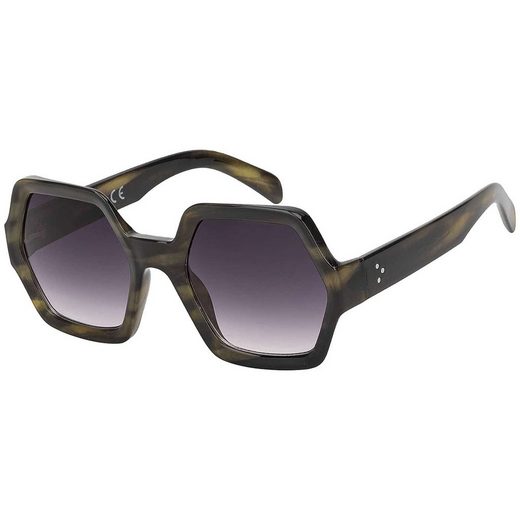BEZLIT EYEWEAR Retrosonnenbrille Große Designer Damen Sonnenbrille (1-St) mit violett und braunen Linsen mehr