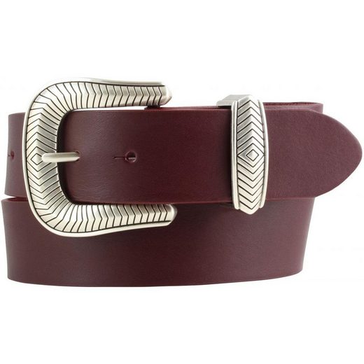 BELTINGER Ledergürtel Designer-Gürtel aus Vollrindleder mit Metall-Schlaufe 4 cm - Jeans-Gür 1-St mehr