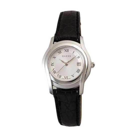 GUCCI Quarzuhr YA055505 Swiss Made, geprägtes Lederband mehr