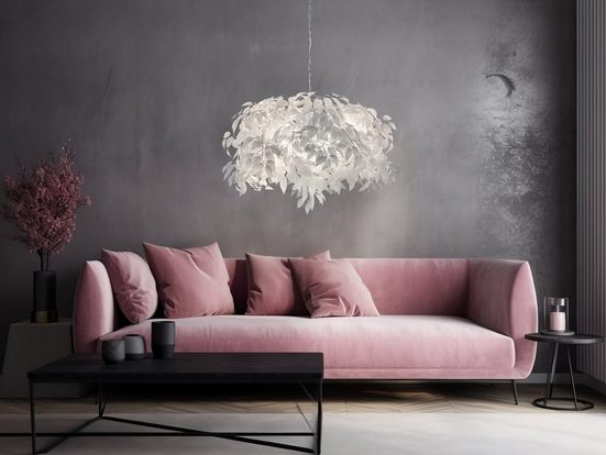 MEINEWUNSCHLEUCHTE LED Pendelleuchte Dimmfunktion, LED wechselbar, Warmweiß, groß-e ausgefallen-e Designer-lampe über Esstisch hängend Ø 70cm mehr Exklusivangebot
