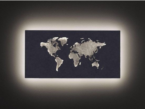 WOFI LED Wandleuchte LED fest integriert, Warmweiß, innen indirekte Wand-beleuchtung flach große Designer Lampe, B: 60cm mehr Osterangebot