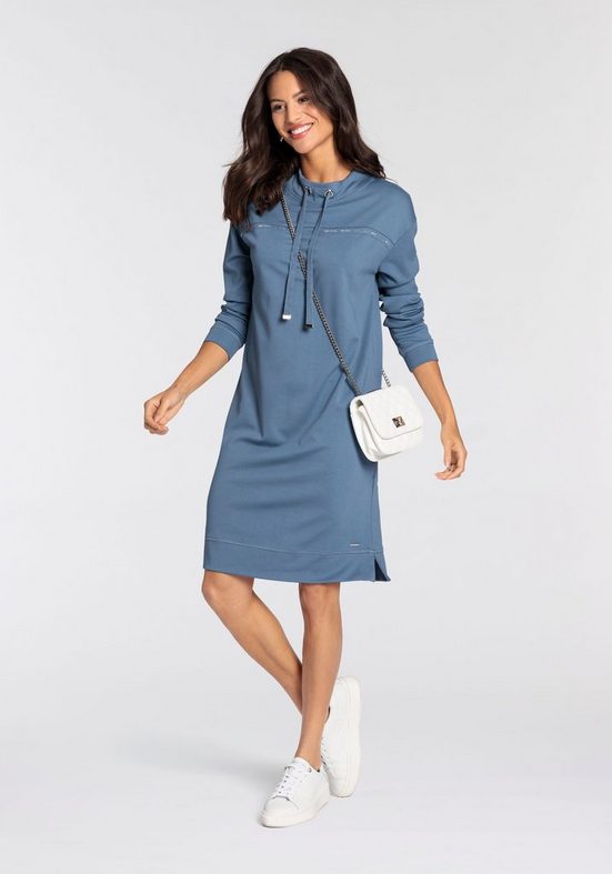 LAURA SCOTT Sweatkleid mit filigranen Glitzerstreifen - NEUE KOLLEKTION mehr