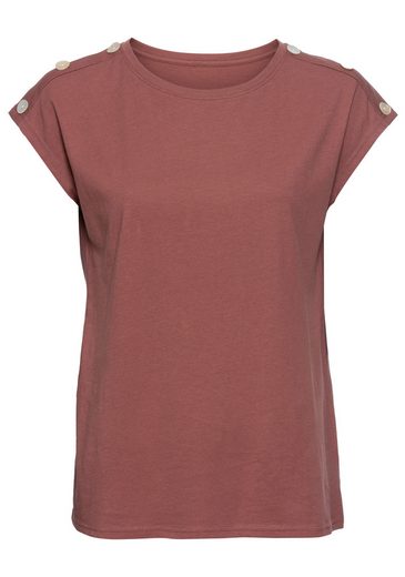 LAURA SCOTT T-Shirt mit Zierknöpfen - NEUE KOLLEKTION mehr Sonderangebot der Fabrik