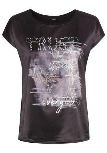 LAURA SCOTT Shirtbluse aus Satin mit dezentem Aufdruck mehr Günstiger Verkauf
