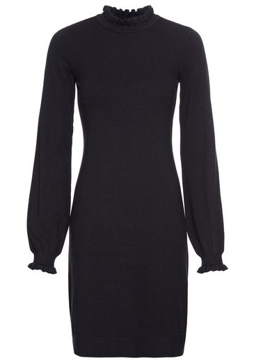 LAURA SCOTT Strickkleid mit femininem Rüschenkragen - NEUE KOLLEKTION mehr Saisonschlussverkauf