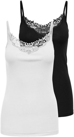 ONLY Spitzentop ONLKIRA LACE SINGLET 2PACK NOOS 2er-Pack mehr Cyber Monday