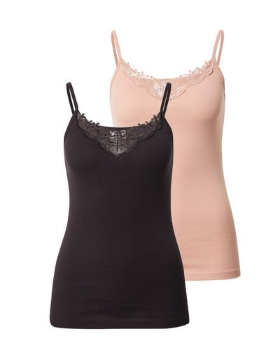ONLY Spitzentop ONLKIRA LACE SINGLET 2PACK NOOS 2er-Pack mehr Osterangebot