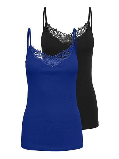 ONLY Spitzentop ONLKIRA LACE SINGLET 2PACK NOOS 2er-Pack mehr Osterangebot