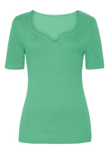 VIVANCE T-Shirt (1-tlg) mit herzförmigen Dekolleté mehr