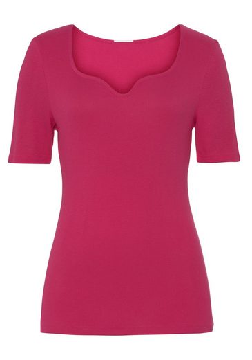 VIVANCE T-Shirt (1-tlg) mit herzförmigen Dekolleté mehr Muttertagsangebot