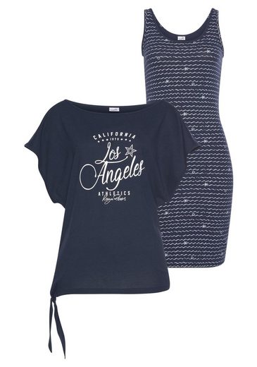 KANGAROOS Jerseykleid (2-tlg) im Set mit oversize Shirt zum Knoten mehr Riesige Ersparnisse